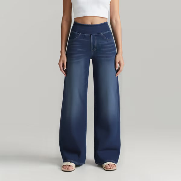 Jeans  à jambes larges 💙🌿 — Coupe décontractée, confort toute la journée