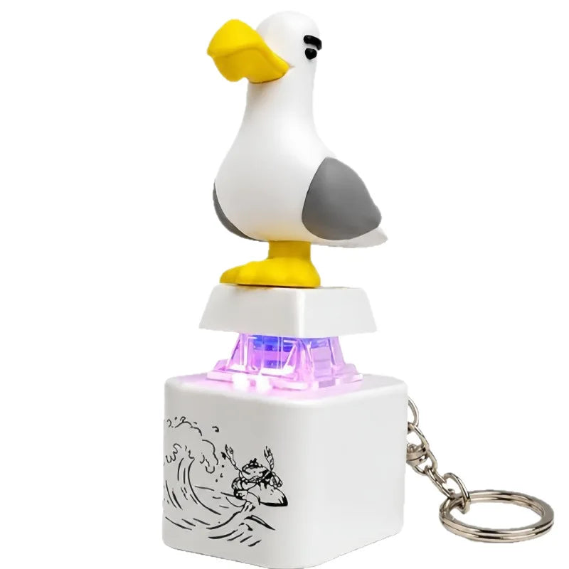 MineSquawk™ Button Keychain 🐦🔊 – Click, Laugh & Light Up